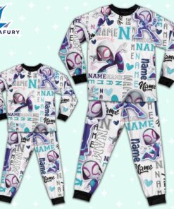 Personalized Name Spidey Gwen and His Amazing Friends Pajamas - Family Disneyland Matching Pajamas Set