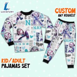 Personalized Name Spidey Gwen and His Amazing Friends Pajamas - Family Disneyland Matching Pajamas Set