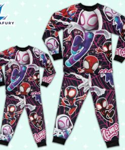 Personalized Name the Amazing Spider and Friends Pajamas Set - Movie Cartoon Holiday Pajamas