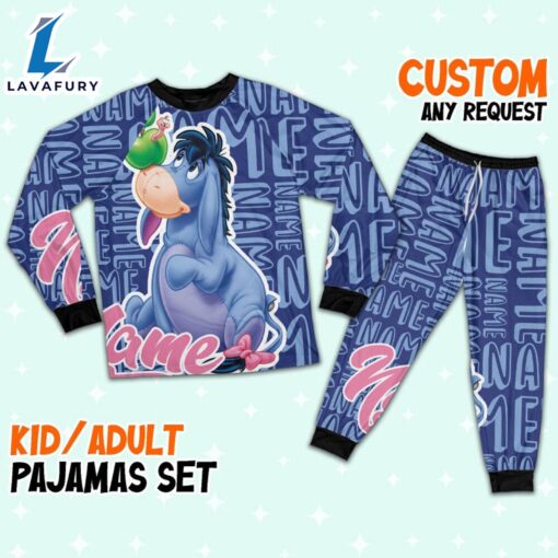 Personalized Name the Eeyore Pajamas Set – Family Disneyland Matching Pajamas Set