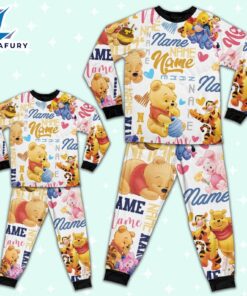 Personalized Name the Pooh Pajamas Set - Movie Cartoon Holiday Pajamas