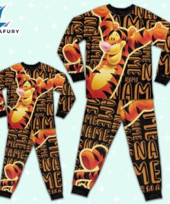 Personalized Name the Tiger Pajamas Set - Movie Cartoon Holiday Pajamas