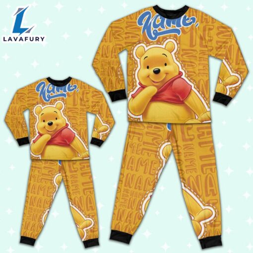 Personalized Name Winnie the Pooh Pajamas Set – Movie Cartoon Holiday Pajamas