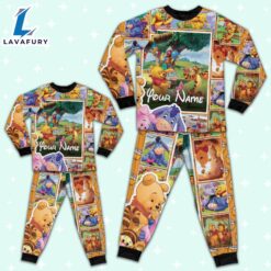 Personalized Pooh Bear and Friends Kid Pajamas - Movie Cartoon Holiday Pajamas