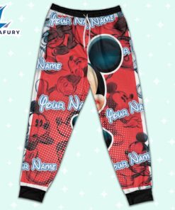 Personalized Red Mickey Mouse Kid Style 2 Pajamas - Movie Cartoon Holiday Pajamas