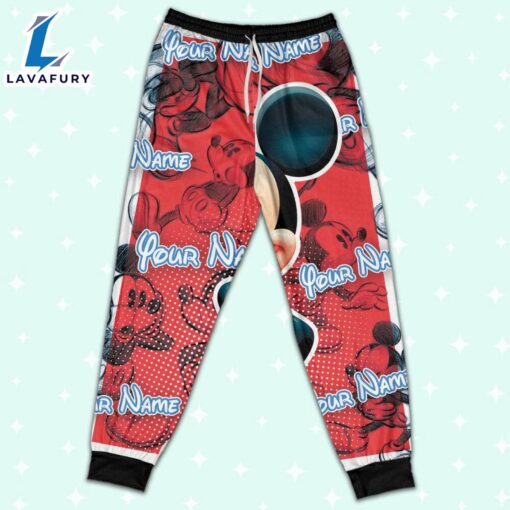 Personalized Red Mickey Mouse Kid Style 2 Pajamas – Movie Cartoon Holiday Pajamas