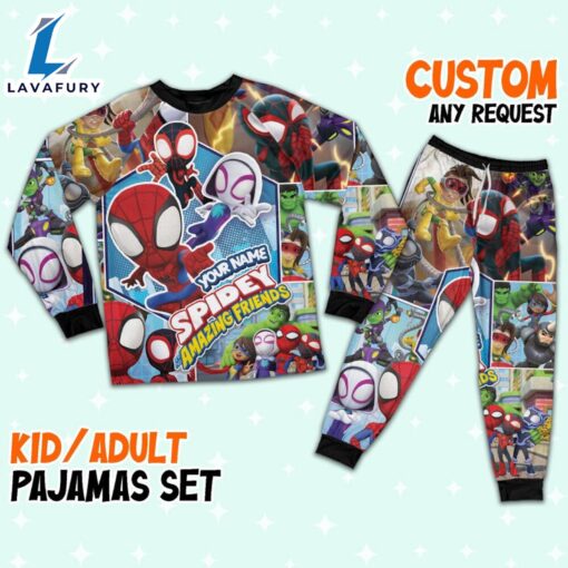 Personalized Spidey and His Amazing Friends Spidey Birthday Pajamas – Family Disneyland Matching Pajamas Set