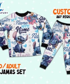 Personalized Stitch Sherpa Pajamas Set…