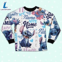 Personalized Stitch Sherpa Pajamas Set - Movie Cartoon Holiday Pajamas