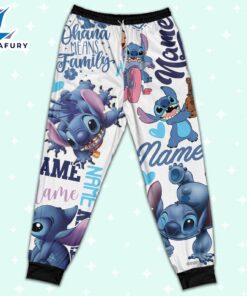 Personalized Stitch Sherpa Pajamas Set - Movie Cartoon Holiday Pajamas