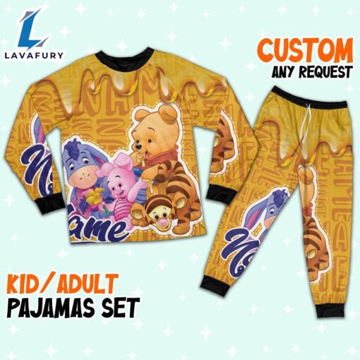 Personalized the Pooh Honey Pajamas Set – Movie Cartoon Holiday Pajamas