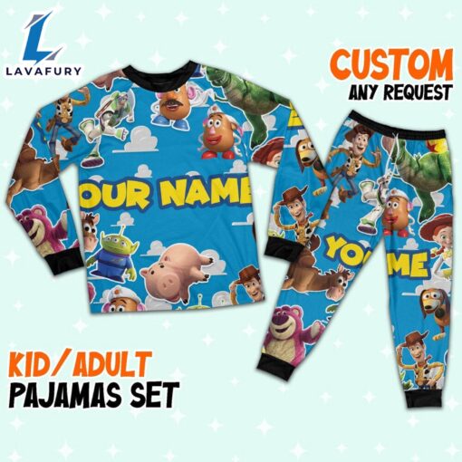 Personalized Toy Story Beach Towel Pajamas Set – Movie Cartoon Holiday Pajamas