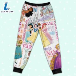 Personalized Watercolor Disney Princess Cute Pajamas - Movie Cartoon Holiday Pajamas