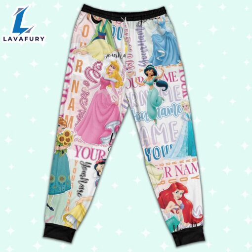 Personalized Watercolor Disney Princess Pajamas – Movie Cartoon Holiday Pajamas