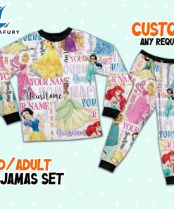 Personalized Watercolor Disney Princess Pajamas…