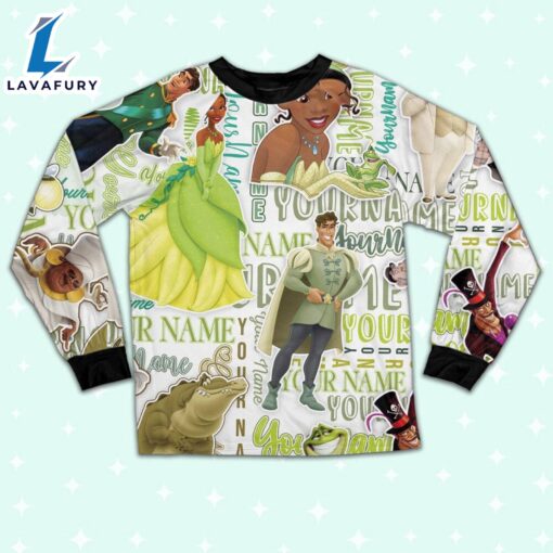 Personalized Watercolor Disney the Princess and the Frog Pajamas Set – Movie Cartoon Holiday Pajamas