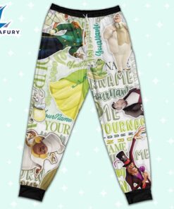 Personalized Watercolor Disney the Princess and the Frog Pajamas Set - Movie Cartoon Holiday Pajamas