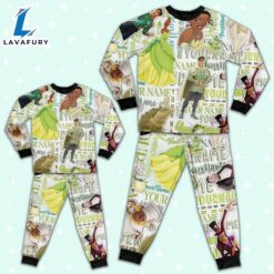 Personalized Watercolor Disney the Princess and the Frog Pajamas Set - Movie Cartoon Holiday Pajamas