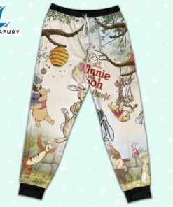 Personalized Watercolor Winnie the Pooh Pajamas Set - Movie Cartoon Holiday Pajamas