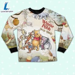 Personalized Watercolor Winnie the Pooh Pajamas Set - Movie Cartoon Holiday Pajamas