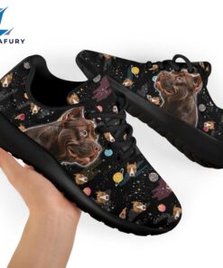 Pit Bull Sneakers Sporty Shoes Funny For Bully Dog Lover