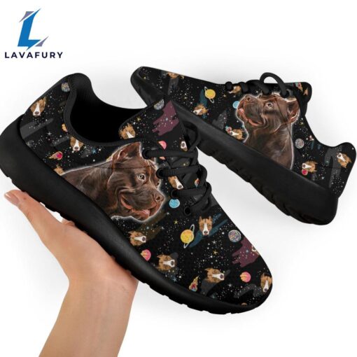 Pit Bull Sneakers Sporty Shoes Funny For Bully Dog Lover