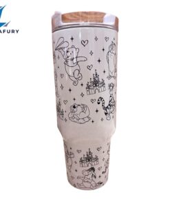 Pooh Bear Magic Park 40 oz Travel Tumbler With Handle