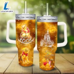 Pooh Castle Glitter Pattern Tumbler