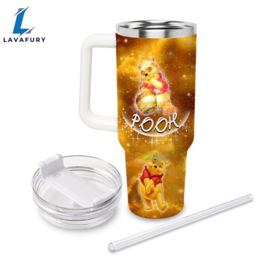 Pooh Castle Glitter Pattern Tumbler