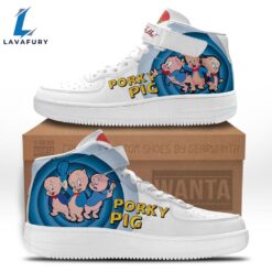 Porky Pig High Top Air Force Shoes Custom Looney Tunes Sneakers