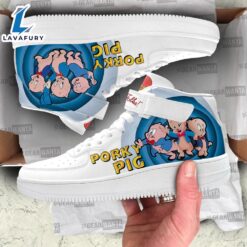 Porky Pig High Top Air Force Shoes Custom Looney Tunes Sneakers