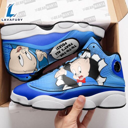 Porky Pig J13 Sneakers Custom Comic Style Shoes