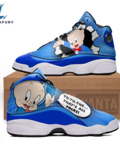 Porky Pig J13 Sneakers Custom Comic Style Shoes