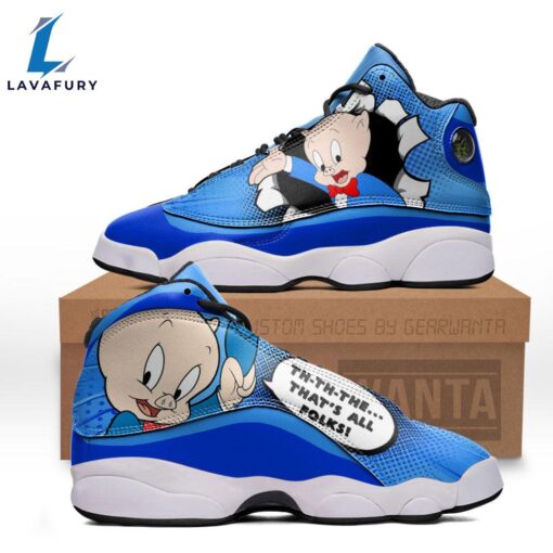 Porky Pig J13 Sneakers Custom Comic Style Shoes