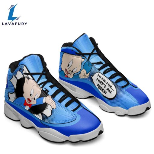 Porky Pig J13 Sneakers Custom Comic Style Shoes