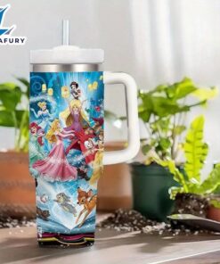 Princess Themed 40oz Insulated Tumbler With Handle