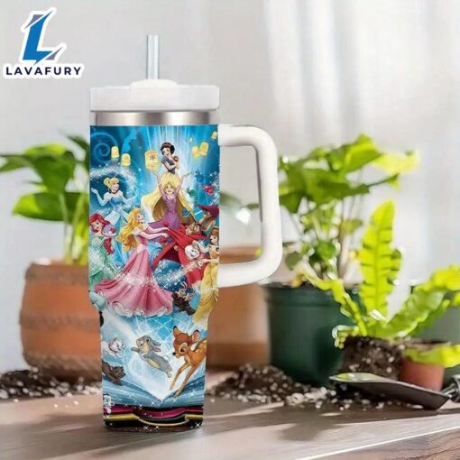 Princess Themed 40oz Insulated Tumbler With Handle