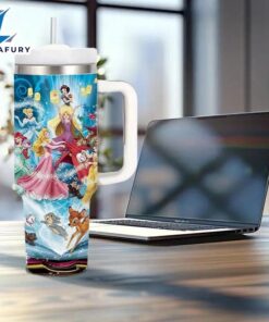 Princess Themed 40oz Insulated Tumbler With Handle