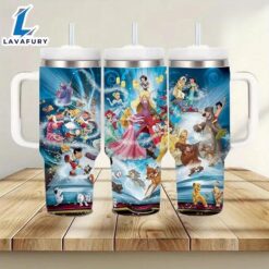 Princess Themed 40oz Insulated Tumbler With Handle