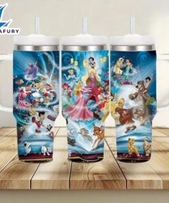 Princess Themed 40oz Insulated Tumbler With Handle