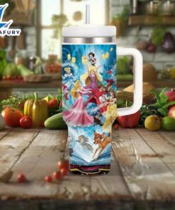 Princess Themed 40oz Insulated Tumbler With Handle