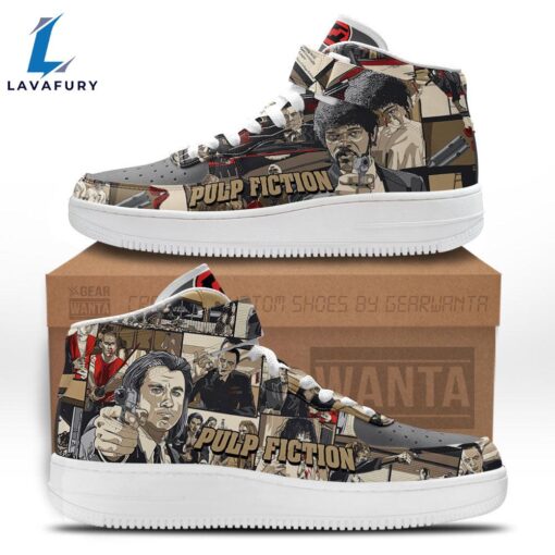 Pulp Fiction High Top Air Force Shoes Custom Sneakers