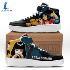 Pulp Fiction Mia Wallace High Top Air Force Shoes Custom Sneakers