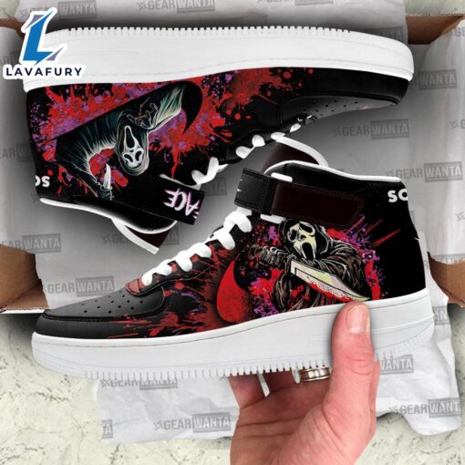 Scream Ghostface High Top Air Force Shoes Sneakers Custom For Horror Fans