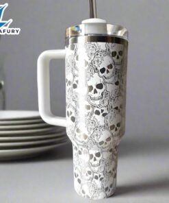 Skull And Roses Tumbler With…