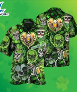 Skull Shamrock Beer St Patrick…