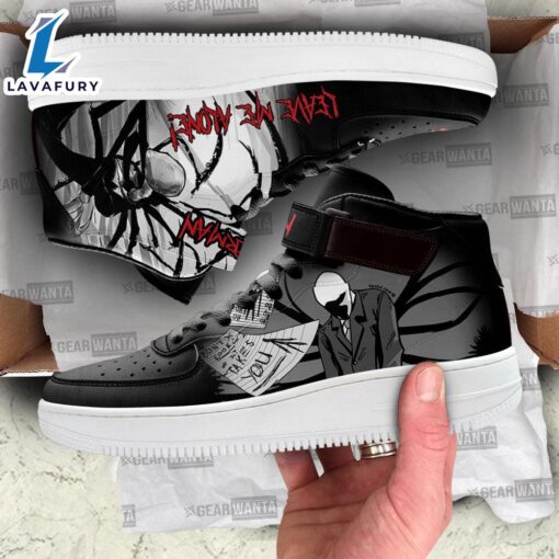 Slenderman Shoes High Top Air Force Shoes Custom Sneakers For Horror Fans