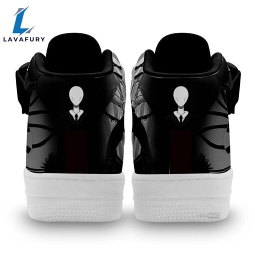 Slenderman Shoes High Top Air Force Shoes Custom Sneakers For Horror Fans