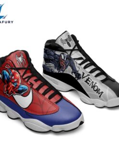 Spiderman vs Venom J13 Sneakers Super Heroes Custom Shoes