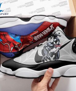 Spiderman vs Venom J13 Sneakers Super Heroes Custom Shoes